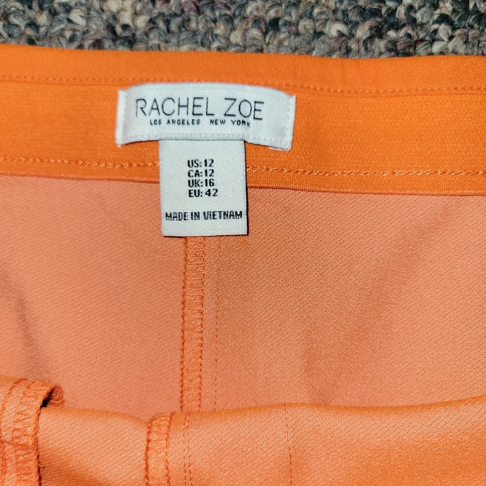 Rachel Zoe Vibrant Orange High-Rise Pull-On Shorts - Picture 3 of 8